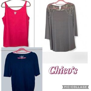 Lot of 3 -Chico's Women's Tops bundle